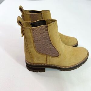 Timberland Boots Womens Size 8 Tan Suede Pull-On Chelsea
